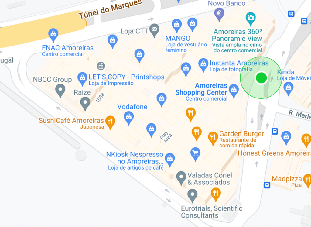 Plan amoreiras shopping center à lisbonne, shopping lisbonne, shopping luxe lisbonne, shopping de luxe à lisbonne au centre commercial amoreiras