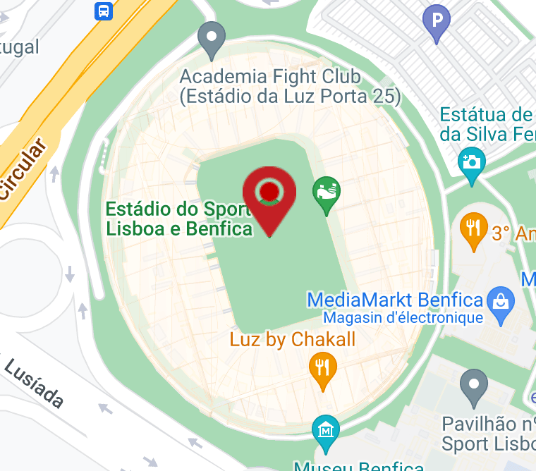 carte benfica lisbonne, stade benfica lisbonne, comment aller à benfica lisbonne